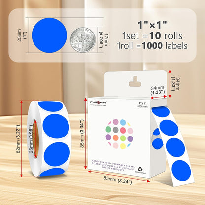 1 inch Round Clear Circle Dot Sticker 1000pcs Transparent Adhesive Label | 2.5cm Sticky Dots Label for Envelope, Cosmetic Box, Gift Bag, Translucent Wafer Package Seals, Safe Material