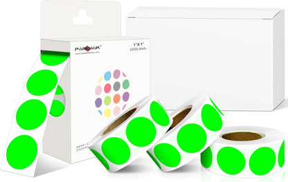 1 inch Round Clear Circle Dot Sticker 1000pcs Transparent Adhesive Label | 2.5cm Sticky Dots Label for Envelope, Cosmetic Box, Gift Bag, Translucent Wafer Package Seals, Safe Material