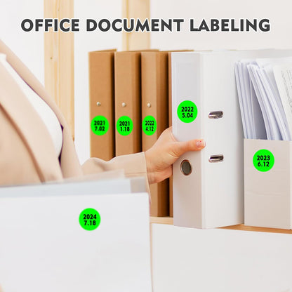 1 inch Round Clear Circle Dot Sticker 1000pcs Transparent Adhesive Label | 2.5cm Sticky Dots Label for Envelope, Cosmetic Box, Gift Bag, Translucent Wafer Package Seals, Safe Material