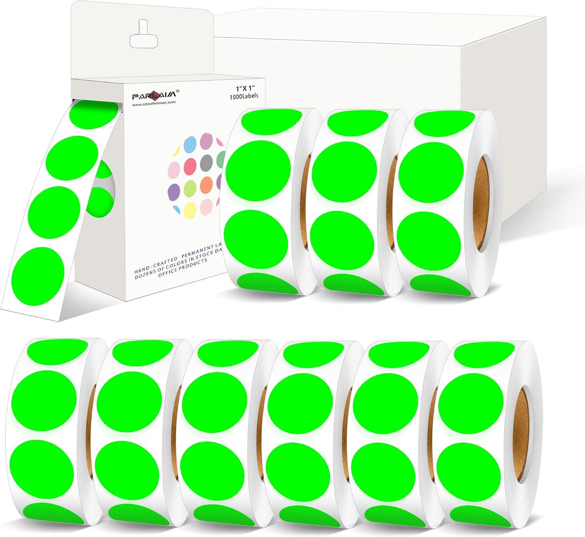 1 inch Round Clear Circle Dot Sticker 1000pcs Transparent Adhesive Label | 2.5cm Sticky Dots Label for Envelope, Cosmetic Box, Gift Bag, Translucent Wafer Package Seals, Safe Material