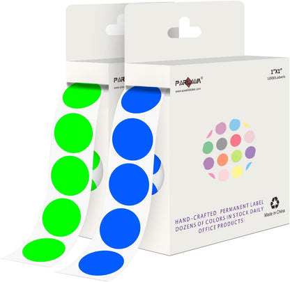 1 inch Round Clear Circle Dot Sticker 1000pcs Transparent Adhesive Label | 2.5cm Sticky Dots Label for Envelope, Cosmetic Box, Gift Bag, Translucent Wafer Package Seals, Safe Material