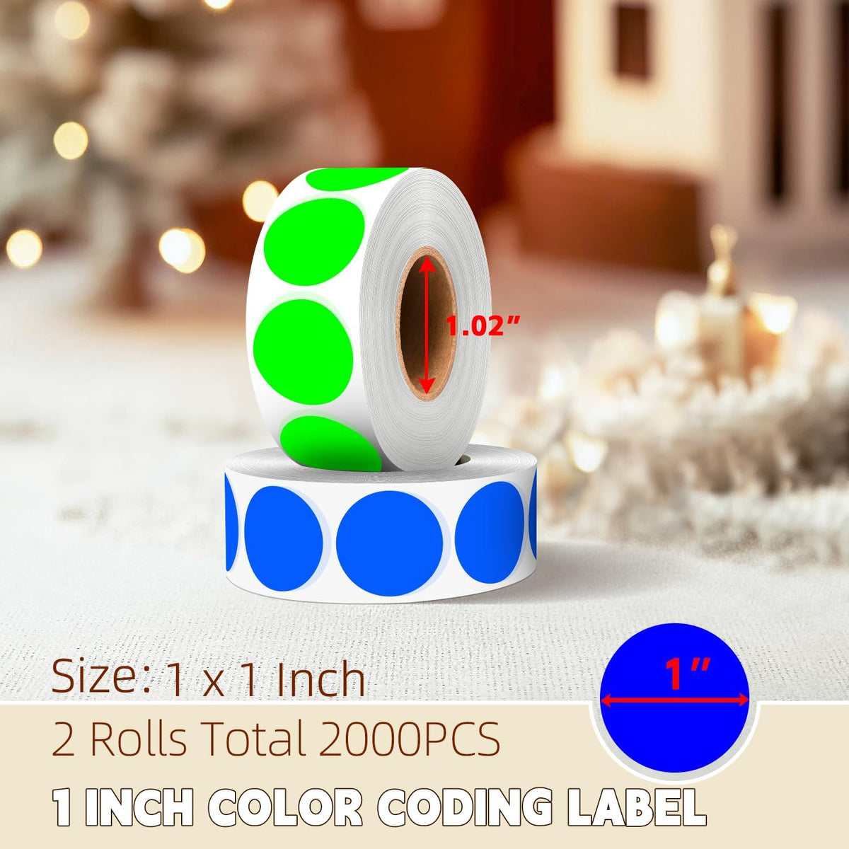 1 inch Round Clear Circle Dot Sticker 1000pcs Transparent Adhesive Label | 2.5cm Sticky Dots Label for Envelope, Cosmetic Box, Gift Bag, Translucent Wafer Package Seals, Safe Material