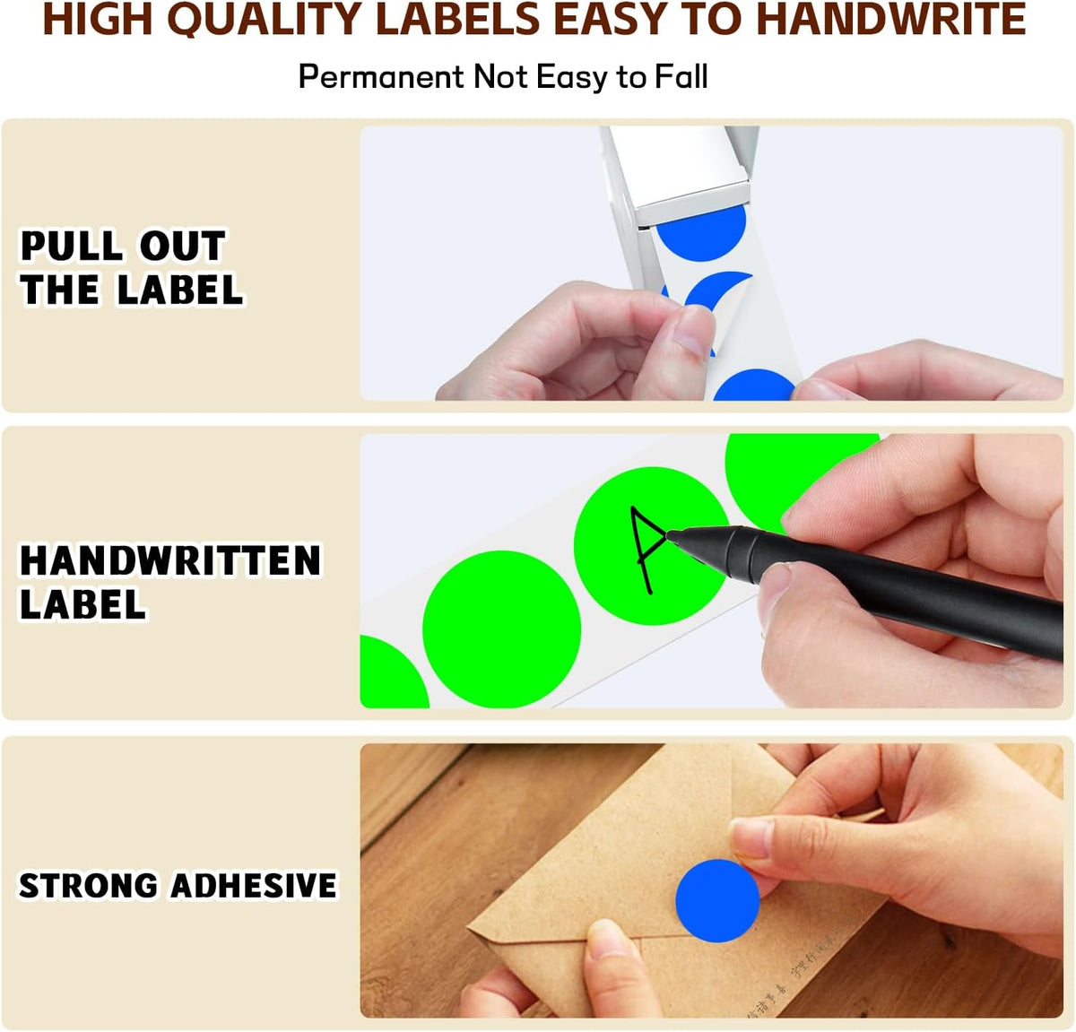 1 inch Round Clear Circle Dot Sticker 1000pcs Transparent Adhesive Label | 2.5cm Sticky Dots Label for Envelope, Cosmetic Box, Gift Bag, Translucent Wafer Package Seals, Safe Material
