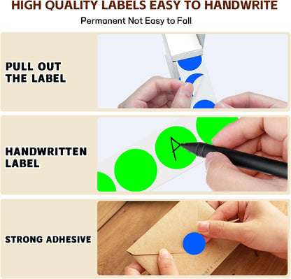 1 inch Round Clear Circle Dot Sticker 1000pcs Transparent Adhesive Label | 2.5cm Sticky Dots Label for Envelope, Cosmetic Box, Gift Bag, Translucent Wafer Package Seals, Safe Material