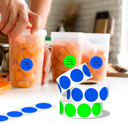 1 inch Round Clear Circle Dot Sticker 1000pcs Transparent Adhesive Label | 2.5cm Sticky Dots Label for Envelope, Cosmetic Box, Gift Bag, Translucent Wafer Package Seals, Safe Material