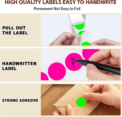 1 inch Round Clear Circle Dot Sticker 1000pcs Transparent Adhesive Label | 2.5cm Sticky Dots Label for Envelope, Cosmetic Box, Gift Bag, Translucent Wafer Package Seals, Safe Material