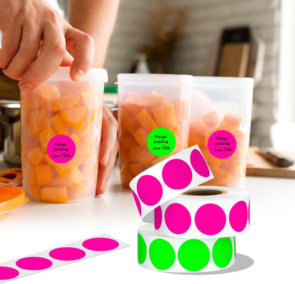 1 inch Round Clear Circle Dot Sticker 1000pcs Transparent Adhesive Label | 2.5cm Sticky Dots Label for Envelope, Cosmetic Box, Gift Bag, Translucent Wafer Package Seals, Safe Material