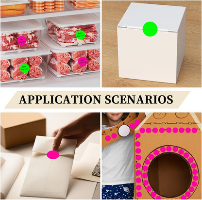 1 inch Round Clear Circle Dot Sticker 1000pcs Transparent Adhesive Label | 2.5cm Sticky Dots Label for Envelope, Cosmetic Box, Gift Bag, Translucent Wafer Package Seals, Safe Material