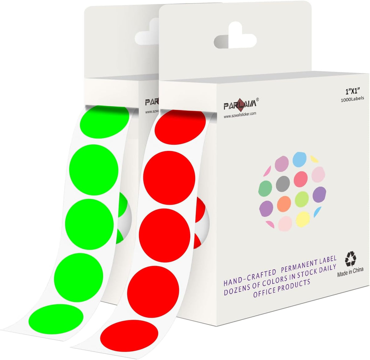 1 inch Round Clear Circle Dot Sticker 1000pcs Transparent Adhesive Label | 2.5cm Sticky Dots Label for Envelope, Cosmetic Box, Gift Bag, Translucent Wafer Package Seals, Safe Material