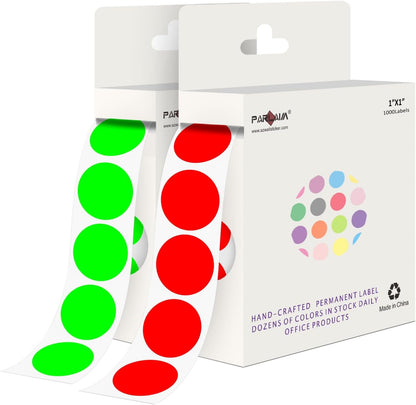 1 inch Round Clear Circle Dot Sticker 1000pcs Transparent Adhesive Label | 2.5cm Sticky Dots Label for Envelope, Cosmetic Box, Gift Bag, Translucent Wafer Package Seals, Safe Material