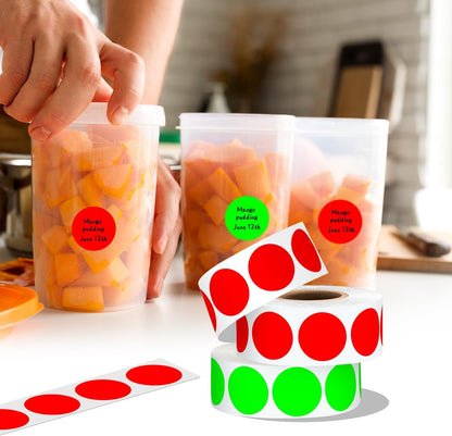 1 inch Round Clear Circle Dot Sticker 1000pcs Transparent Adhesive Label | 2.5cm Sticky Dots Label for Envelope, Cosmetic Box, Gift Bag, Translucent Wafer Package Seals, Safe Material