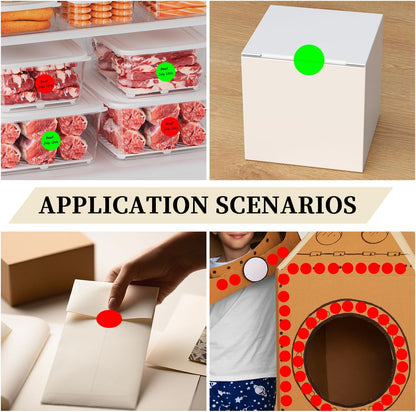 1 inch Round Clear Circle Dot Sticker 1000pcs Transparent Adhesive Label | 2.5cm Sticky Dots Label for Envelope, Cosmetic Box, Gift Bag, Translucent Wafer Package Seals, Safe Material