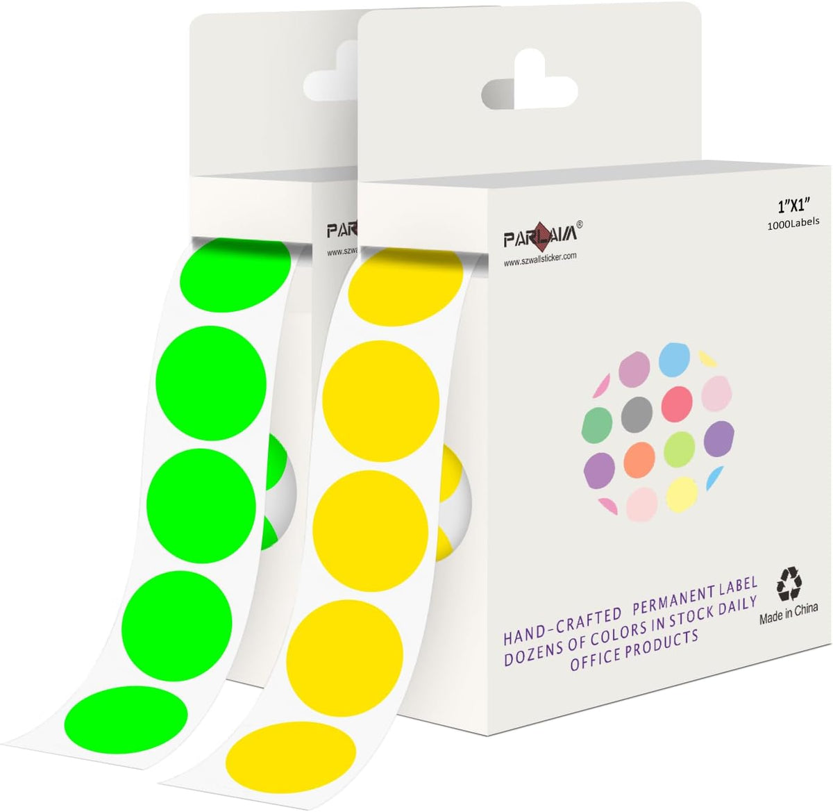 1 inch Round Clear Circle Dot Sticker 1000pcs Transparent Adhesive Label | 2.5cm Sticky Dots Label for Envelope, Cosmetic Box, Gift Bag, Translucent Wafer Package Seals, Safe Material