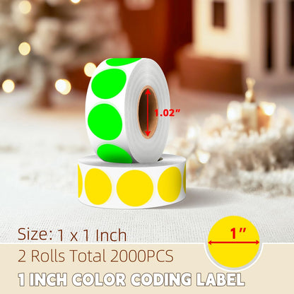 1 inch Round Clear Circle Dot Sticker 1000pcs Transparent Adhesive Label | 2.5cm Sticky Dots Label for Envelope, Cosmetic Box, Gift Bag, Translucent Wafer Package Seals, Safe Material