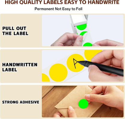 1 inch Round Clear Circle Dot Sticker 1000pcs Transparent Adhesive Label | 2.5cm Sticky Dots Label for Envelope, Cosmetic Box, Gift Bag, Translucent Wafer Package Seals, Safe Material