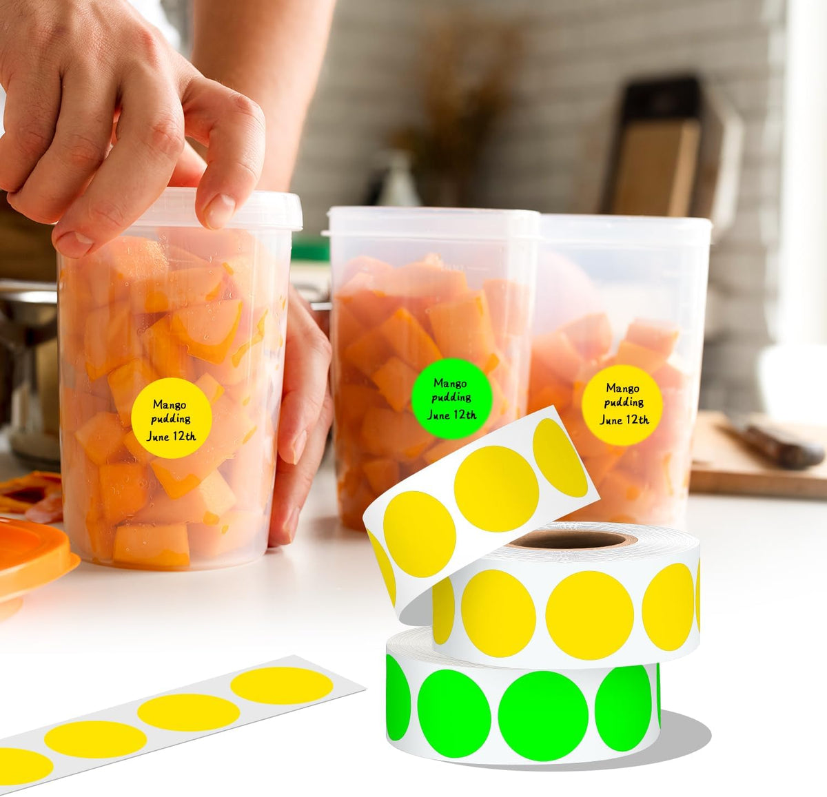 1 inch Round Clear Circle Dot Sticker 1000pcs Transparent Adhesive Label | 2.5cm Sticky Dots Label for Envelope, Cosmetic Box, Gift Bag, Translucent Wafer Package Seals, Safe Material
