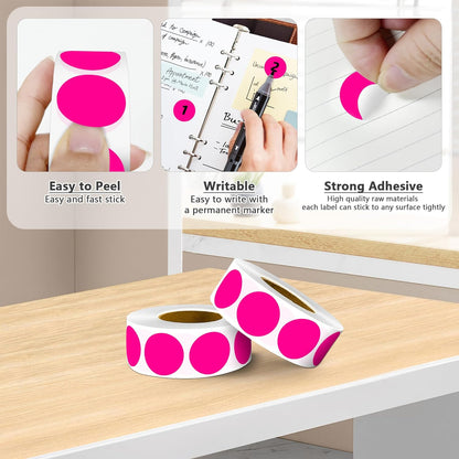 1 inch Round Clear Circle Dot Sticker 1000pcs Transparent Adhesive Label | 2.5cm Sticky Dots Label for Envelope, Cosmetic Box, Gift Bag, Translucent Wafer Package Seals, Safe Material