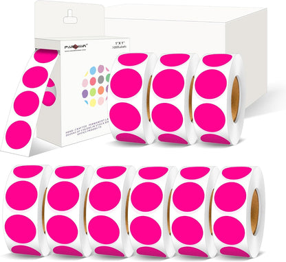 1 inch Round Clear Circle Dot Sticker 1000pcs Transparent Adhesive Label | 2.5cm Sticky Dots Label for Envelope, Cosmetic Box, Gift Bag, Translucent Wafer Package Seals, Safe Material