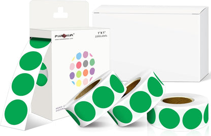 1 inch Round Clear Circle Dot Sticker 1000pcs Transparent Adhesive Label | 2.5cm Sticky Dots Label for Envelope, Cosmetic Box, Gift Bag, Translucent Wafer Package Seals, Safe Material