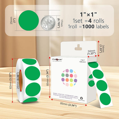 1 inch Round Clear Circle Dot Sticker 1000pcs Transparent Adhesive Label | 2.5cm Sticky Dots Label for Envelope, Cosmetic Box, Gift Bag, Translucent Wafer Package Seals, Safe Material