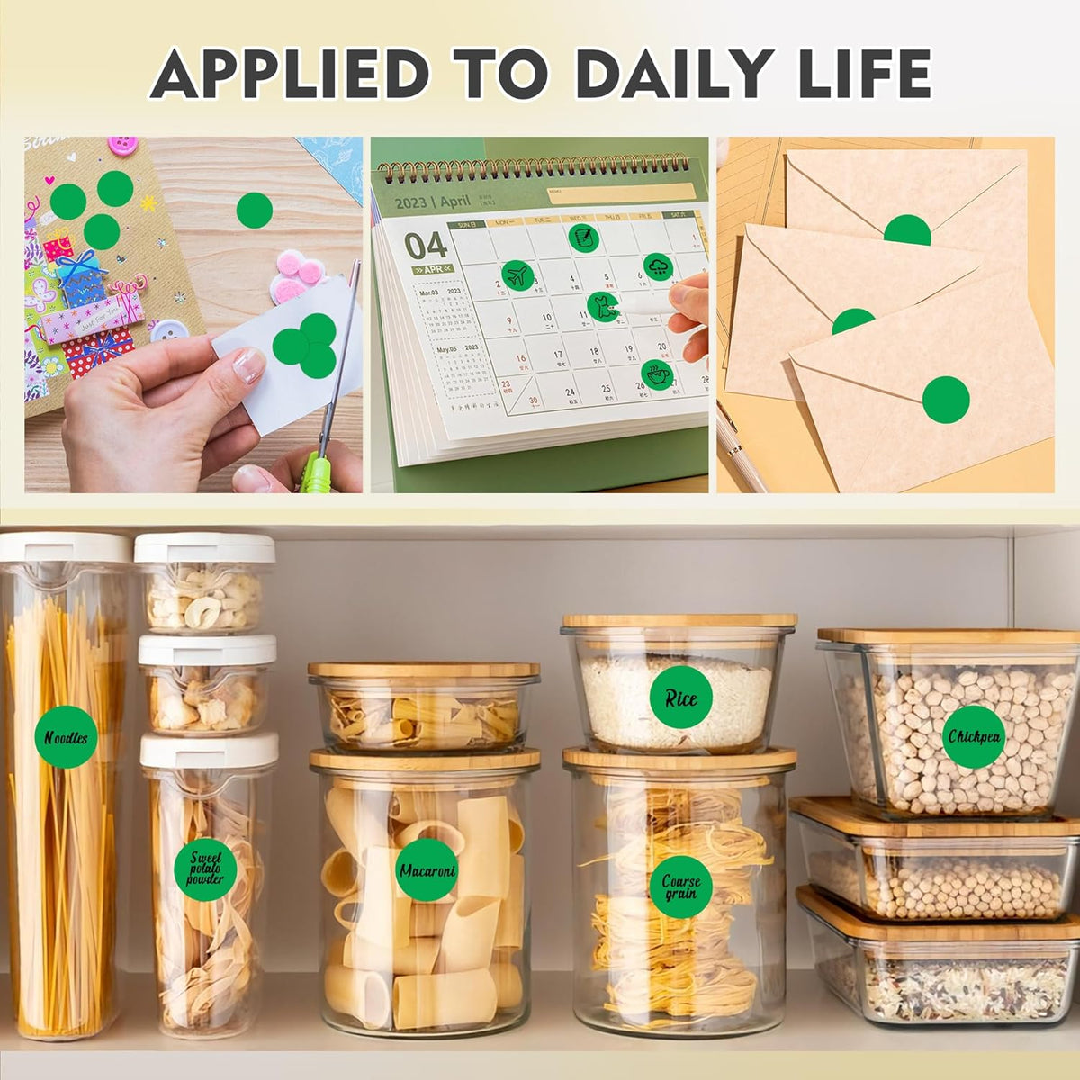 1 inch Round Clear Circle Dot Sticker 1000pcs Transparent Adhesive Label | 2.5cm Sticky Dots Label for Envelope, Cosmetic Box, Gift Bag, Translucent Wafer Package Seals, Safe Material