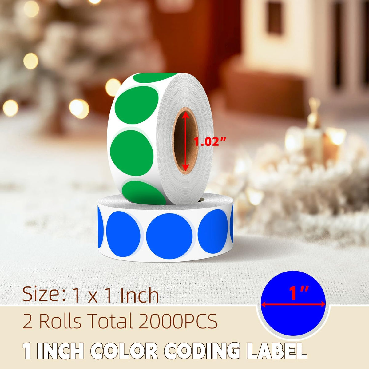 1 inch Round Clear Circle Dot Sticker 1000pcs Transparent Adhesive Label | 2.5cm Sticky Dots Label for Envelope, Cosmetic Box, Gift Bag, Translucent Wafer Package Seals, Safe Material