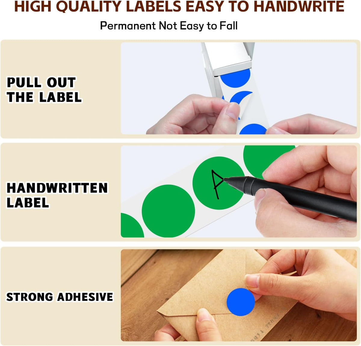 1 inch Round Clear Circle Dot Sticker 1000pcs Transparent Adhesive Label | 2.5cm Sticky Dots Label for Envelope, Cosmetic Box, Gift Bag, Translucent Wafer Package Seals, Safe Material