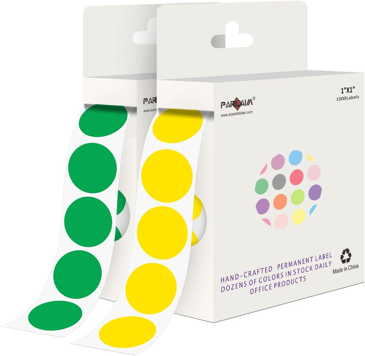 1 inch Round Clear Circle Dot Sticker 1000pcs Transparent Adhesive Label | 2.5cm Sticky Dots Label for Envelope, Cosmetic Box, Gift Bag, Translucent Wafer Package Seals, Safe Material