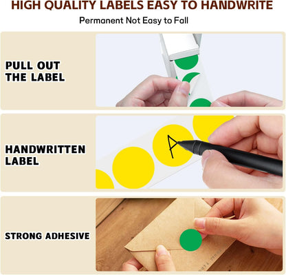 1 inch Round Clear Circle Dot Sticker 1000pcs Transparent Adhesive Label | 2.5cm Sticky Dots Label for Envelope, Cosmetic Box, Gift Bag, Translucent Wafer Package Seals, Safe Material