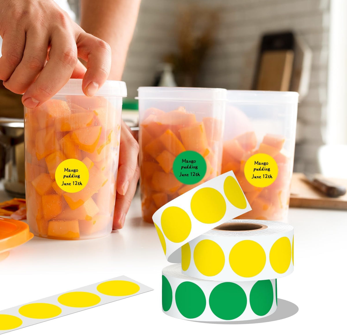 1 inch Round Clear Circle Dot Sticker 1000pcs Transparent Adhesive Label | 2.5cm Sticky Dots Label for Envelope, Cosmetic Box, Gift Bag, Translucent Wafer Package Seals, Safe Material