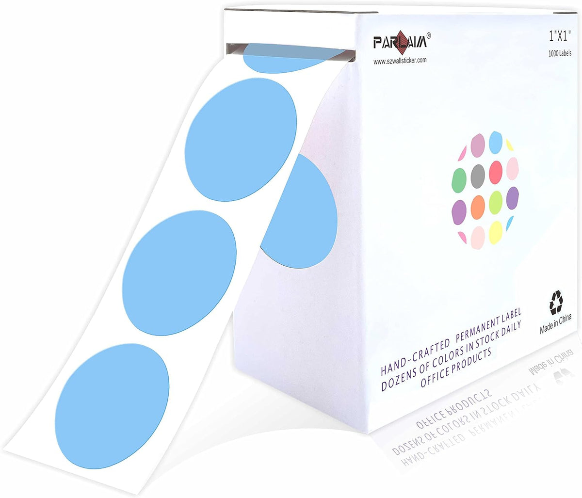 1 inch Round Clear Circle Dot Sticker 1000pcs Transparent Adhesive Label | 2.5cm Sticky Dots Label for Envelope, Cosmetic Box, Gift Bag, Translucent Wafer Package Seals, Safe Material