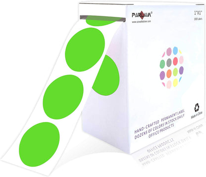 1 inch Round Clear Circle Dot Sticker 1000pcs Transparent Adhesive Label | 2.5cm Sticky Dots Label for Envelope, Cosmetic Box, Gift Bag, Translucent Wafer Package Seals, Safe Material