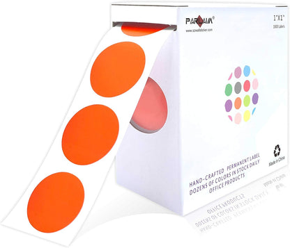 1 inch Round Clear Circle Dot Sticker 1000pcs Transparent Adhesive Label | 2.5cm Sticky Dots Label for Envelope, Cosmetic Box, Gift Bag, Translucent Wafer Package Seals, Safe Material