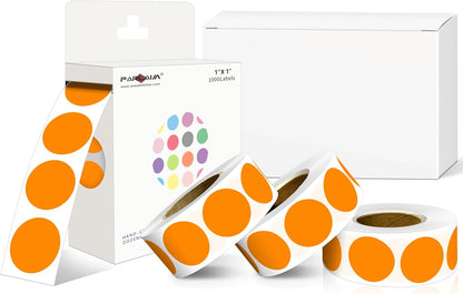 1 inch Round Clear Circle Dot Sticker 1000pcs Transparent Adhesive Label | 2.5cm Sticky Dots Label for Envelope, Cosmetic Box, Gift Bag, Translucent Wafer Package Seals, Safe Material