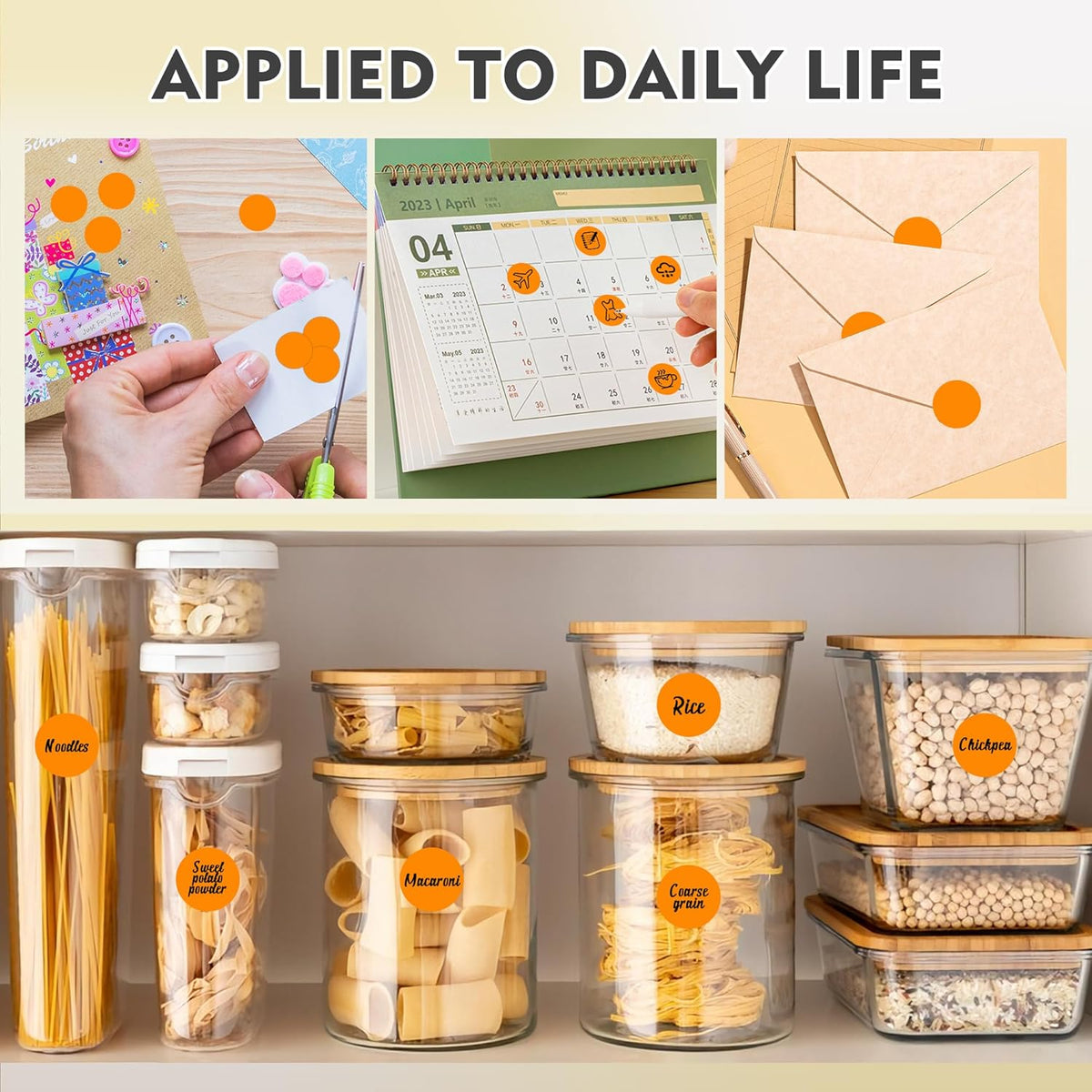 1 inch Round Clear Circle Dot Sticker 1000pcs Transparent Adhesive Label | 2.5cm Sticky Dots Label for Envelope, Cosmetic Box, Gift Bag, Translucent Wafer Package Seals, Safe Material