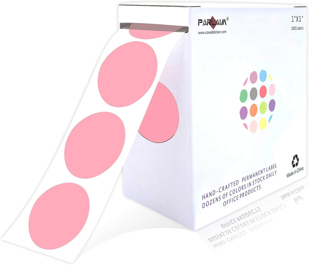 1 inch Round Clear Circle Dot Sticker 1000pcs Transparent Adhesive Label | 2.5cm Sticky Dots Label for Envelope, Cosmetic Box, Gift Bag, Translucent Wafer Package Seals, Safe Material