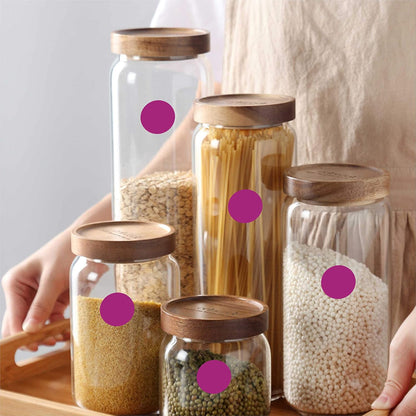 1 inch Round Clear Circle Dot Sticker 1000pcs Transparent Adhesive Label | 2.5cm Sticky Dots Label for Envelope, Cosmetic Box, Gift Bag, Translucent Wafer Package Seals, Safe Material