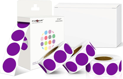 1 inch Round Clear Circle Dot Sticker 1000pcs Transparent Adhesive Label | 2.5cm Sticky Dots Label for Envelope, Cosmetic Box, Gift Bag, Translucent Wafer Package Seals, Safe Material