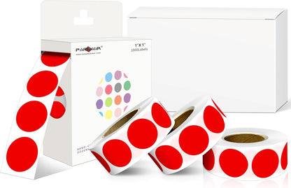 1 inch Round Clear Circle Dot Sticker 1000pcs Transparent Adhesive Label | 2.5cm Sticky Dots Label for Envelope, Cosmetic Box, Gift Bag, Translucent Wafer Package Seals, Safe Material