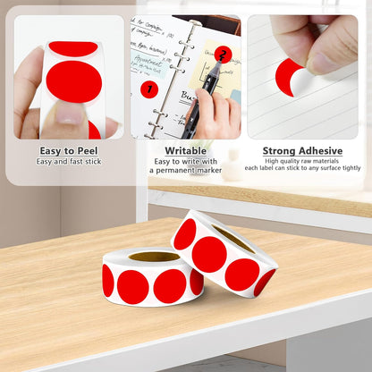 1 inch Round Clear Circle Dot Sticker 1000pcs Transparent Adhesive Label | 2.5cm Sticky Dots Label for Envelope, Cosmetic Box, Gift Bag, Translucent Wafer Package Seals, Safe Material