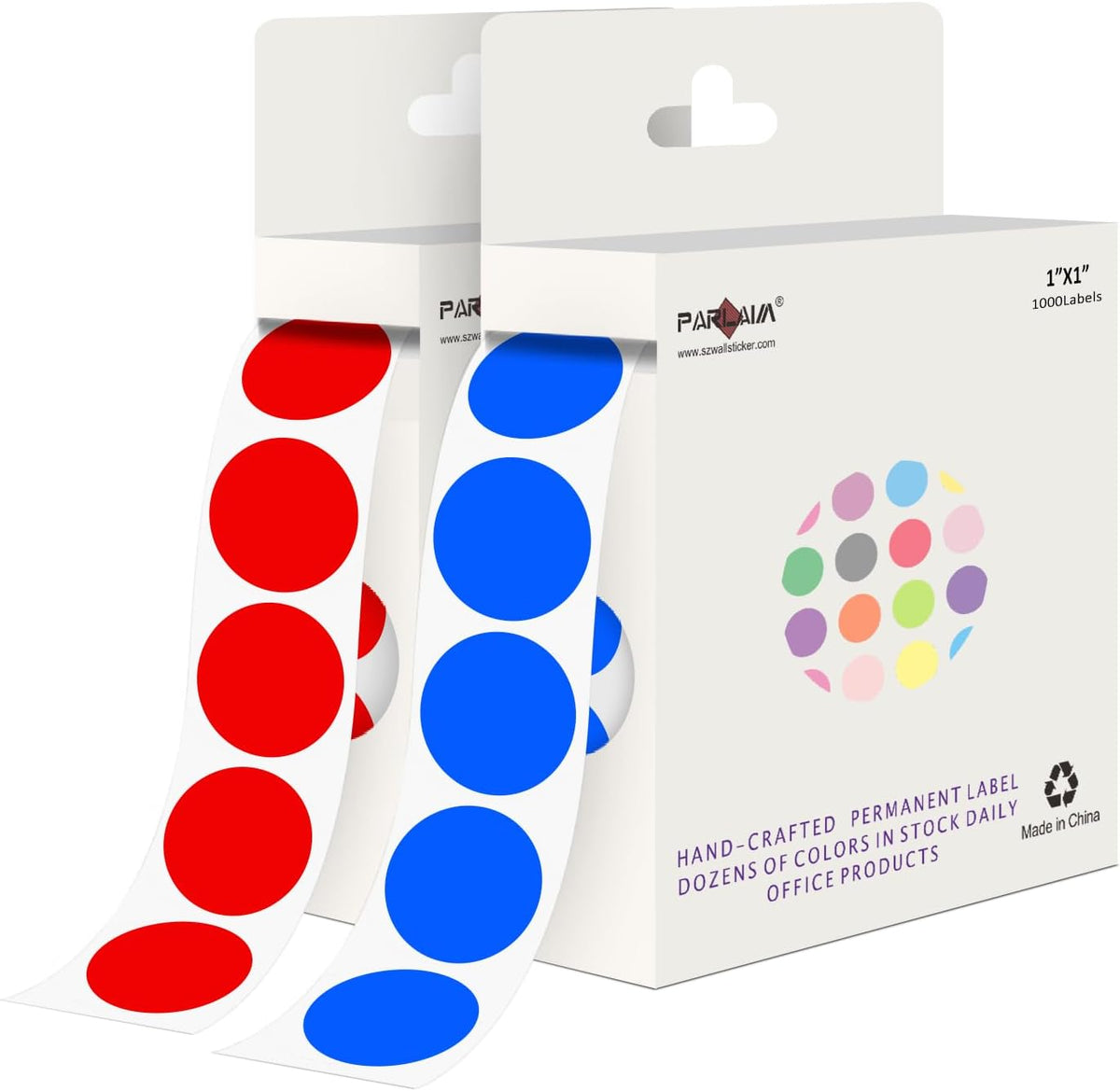 1 inch Round Clear Circle Dot Sticker 1000pcs Transparent Adhesive Label | 2.5cm Sticky Dots Label for Envelope, Cosmetic Box, Gift Bag, Translucent Wafer Package Seals, Safe Material