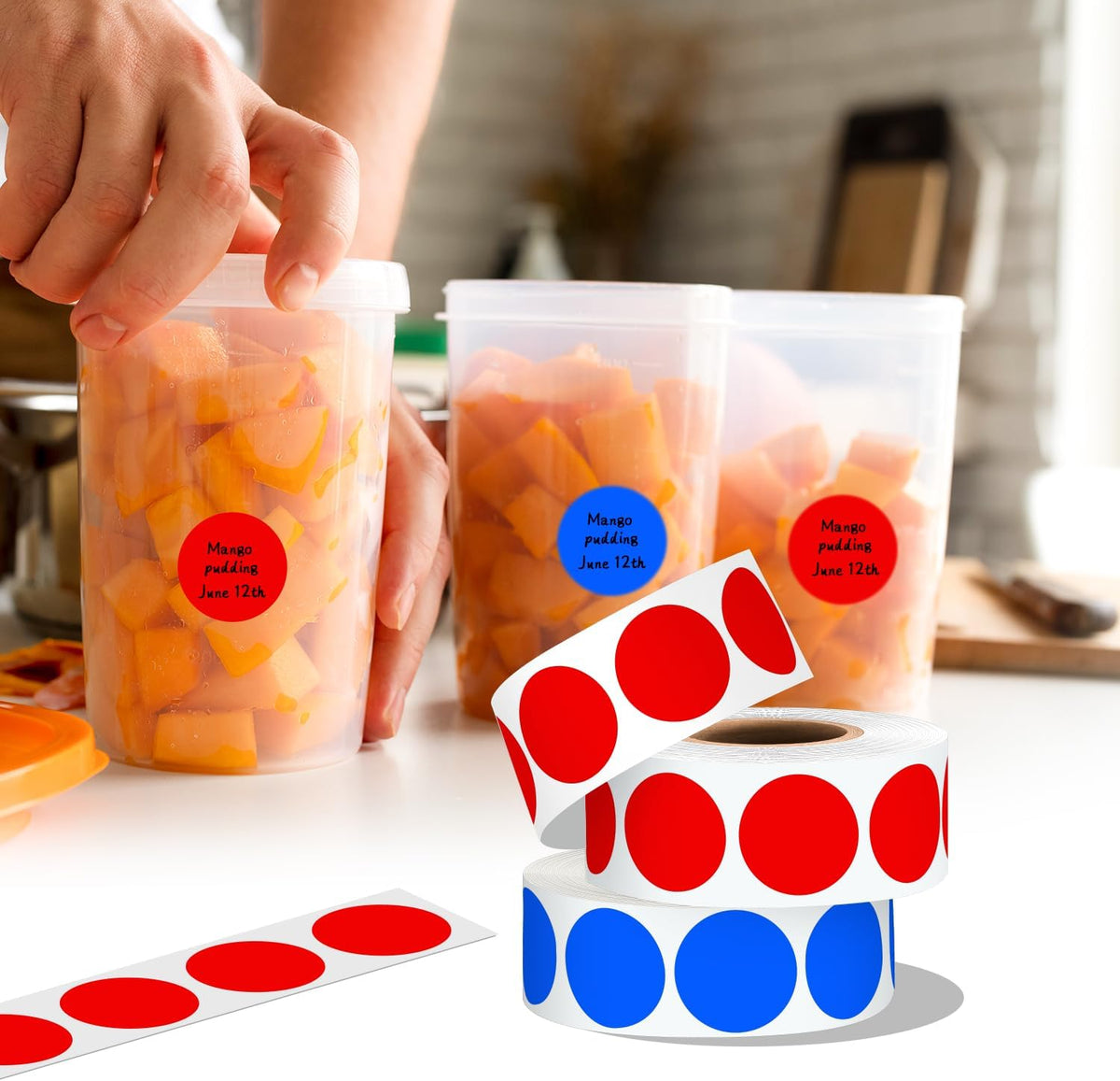 1 inch Round Clear Circle Dot Sticker 1000pcs Transparent Adhesive Label | 2.5cm Sticky Dots Label for Envelope, Cosmetic Box, Gift Bag, Translucent Wafer Package Seals, Safe Material