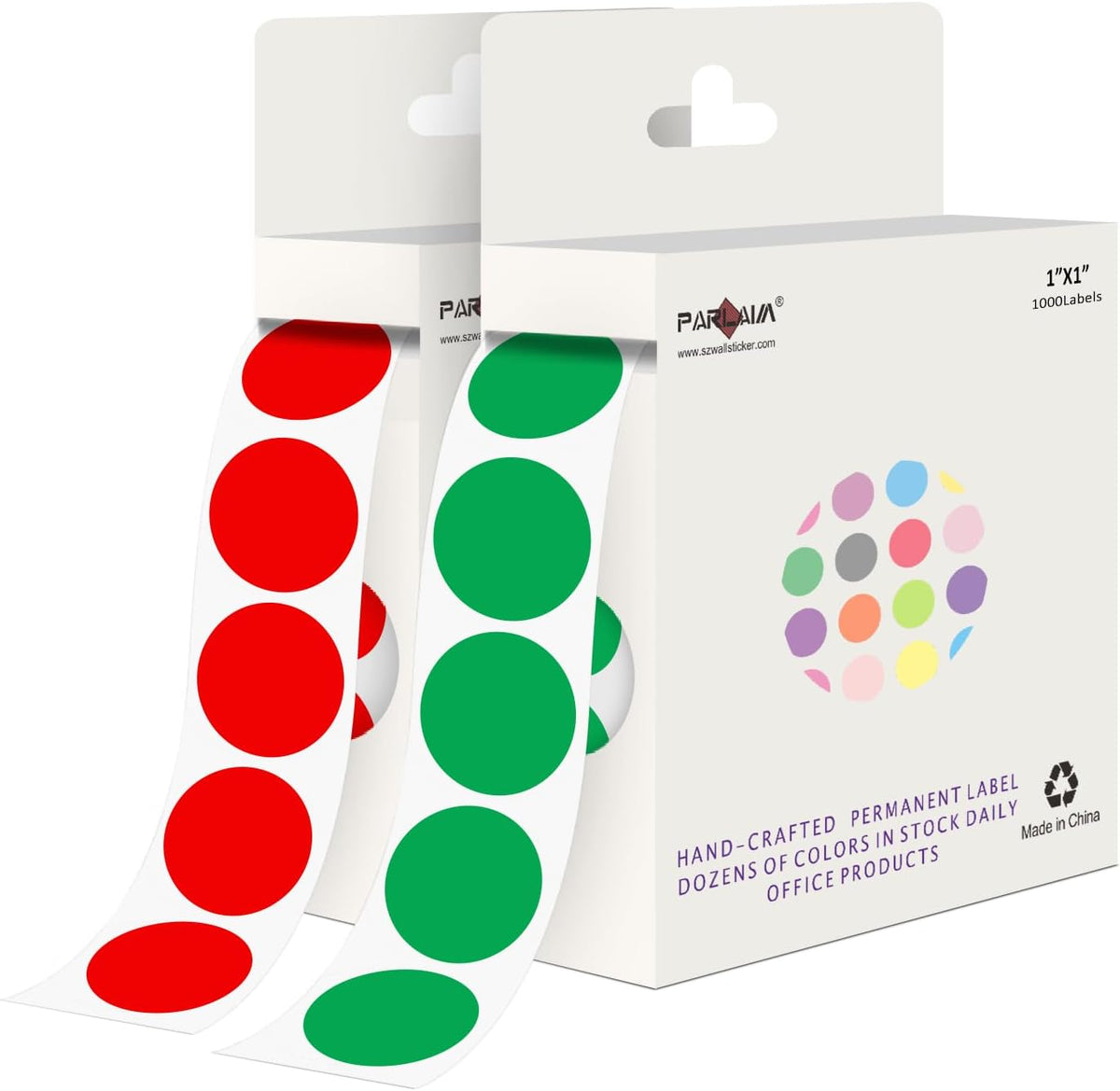 1 inch Round Clear Circle Dot Sticker 1000pcs Transparent Adhesive Label | 2.5cm Sticky Dots Label for Envelope, Cosmetic Box, Gift Bag, Translucent Wafer Package Seals, Safe Material