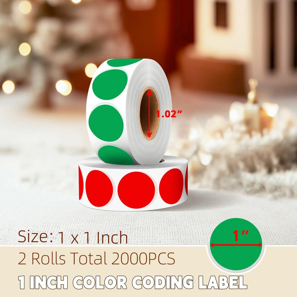 1 inch Round Clear Circle Dot Sticker 1000pcs Transparent Adhesive Label | 2.5cm Sticky Dots Label for Envelope, Cosmetic Box, Gift Bag, Translucent Wafer Package Seals, Safe Material
