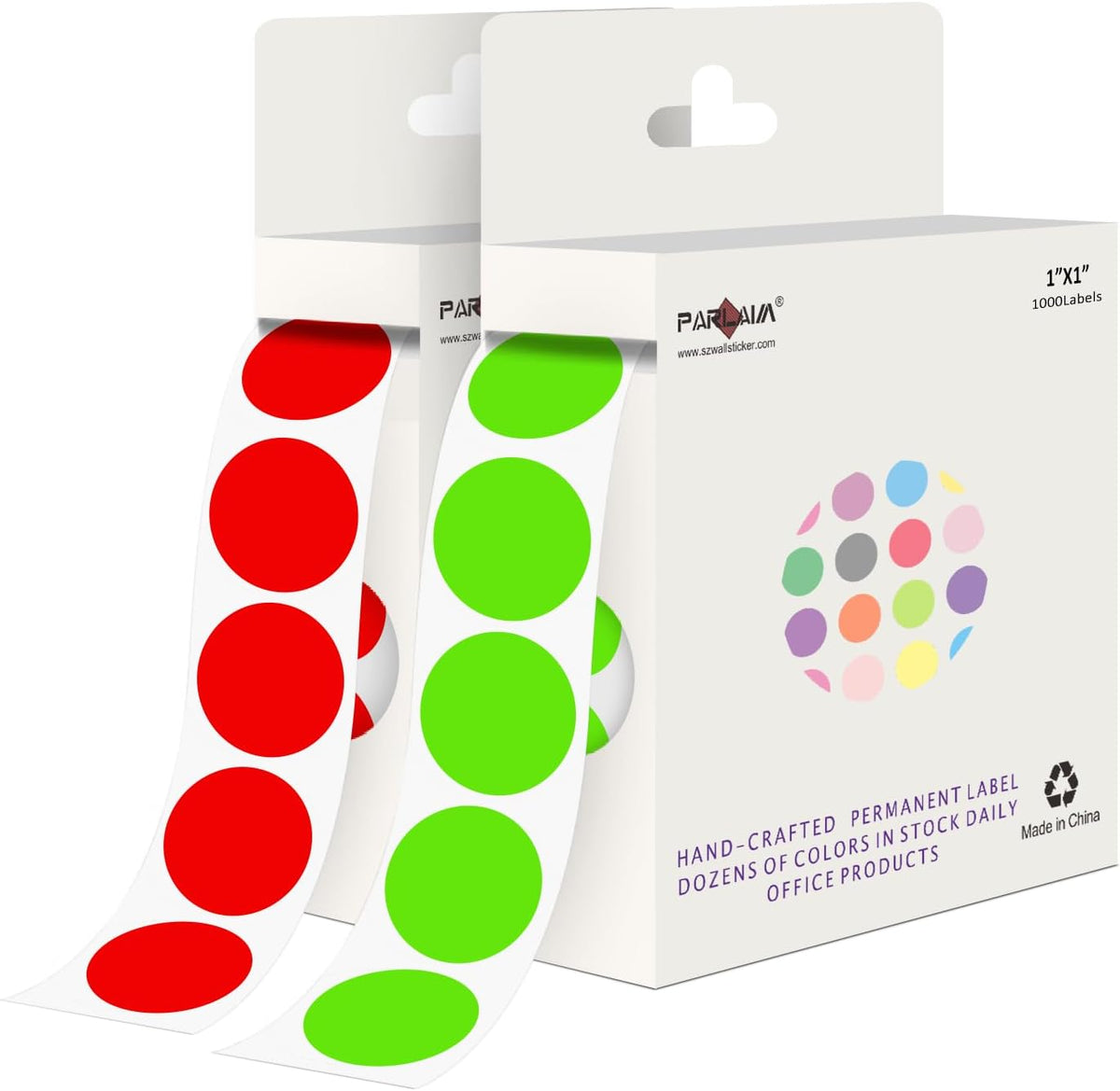 1 inch Round Clear Circle Dot Sticker 1000pcs Transparent Adhesive Label | 2.5cm Sticky Dots Label for Envelope, Cosmetic Box, Gift Bag, Translucent Wafer Package Seals, Safe Material