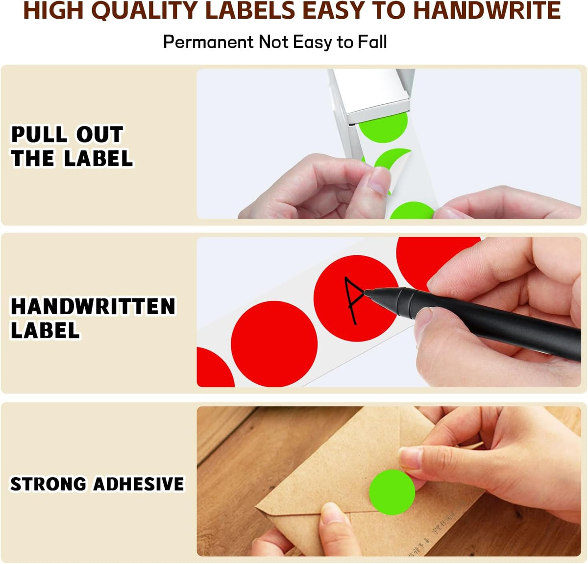 1 inch Round Clear Circle Dot Sticker 1000pcs Transparent Adhesive Label | 2.5cm Sticky Dots Label for Envelope, Cosmetic Box, Gift Bag, Translucent Wafer Package Seals, Safe Material