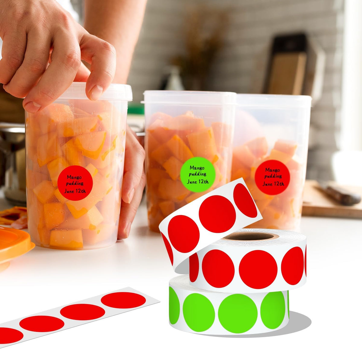 1 inch Round Clear Circle Dot Sticker 1000pcs Transparent Adhesive Label | 2.5cm Sticky Dots Label for Envelope, Cosmetic Box, Gift Bag, Translucent Wafer Package Seals, Safe Material