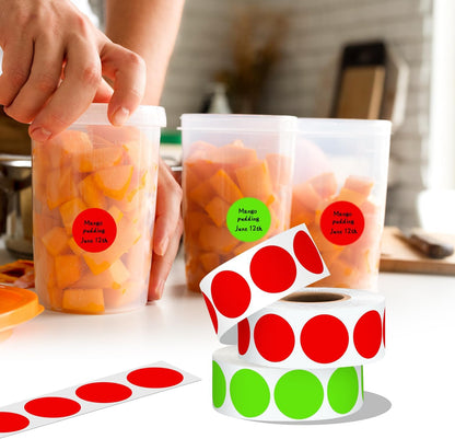1 inch Round Clear Circle Dot Sticker 1000pcs Transparent Adhesive Label | 2.5cm Sticky Dots Label for Envelope, Cosmetic Box, Gift Bag, Translucent Wafer Package Seals, Safe Material