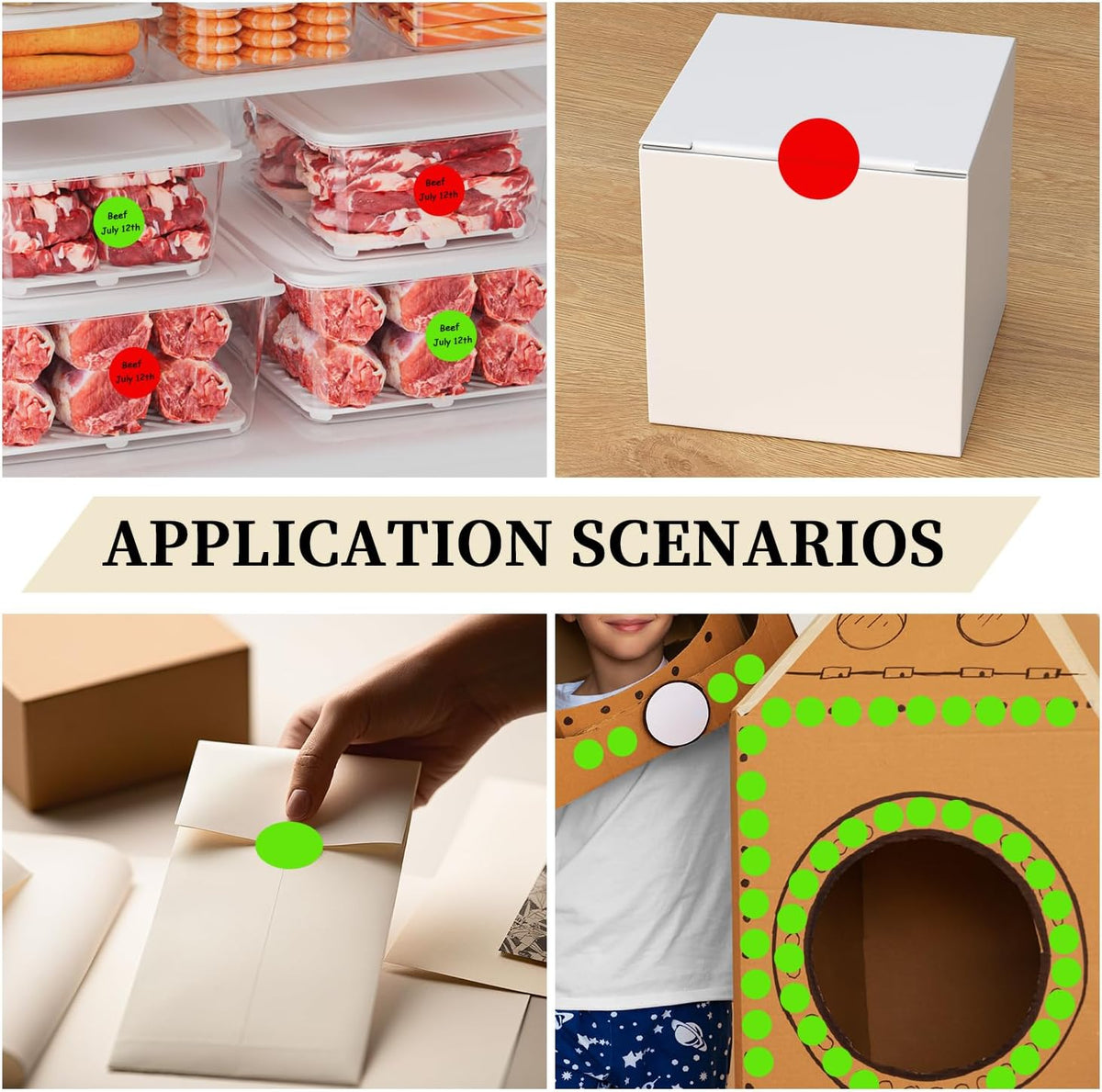 1 inch Round Clear Circle Dot Sticker 1000pcs Transparent Adhesive Label | 2.5cm Sticky Dots Label for Envelope, Cosmetic Box, Gift Bag, Translucent Wafer Package Seals, Safe Material