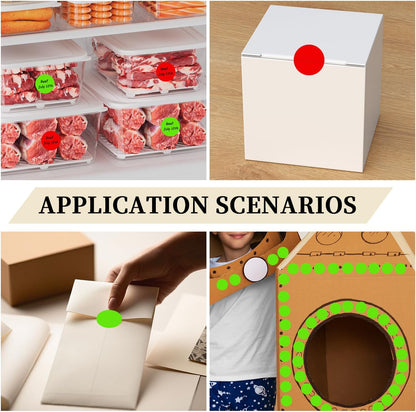 1 inch Round Clear Circle Dot Sticker 1000pcs Transparent Adhesive Label | 2.5cm Sticky Dots Label for Envelope, Cosmetic Box, Gift Bag, Translucent Wafer Package Seals, Safe Material